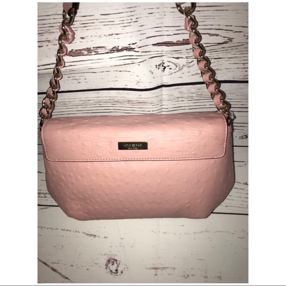 Kate Spade Joleen Charm City Ostrich Pink Bag - Picture 7 of 8